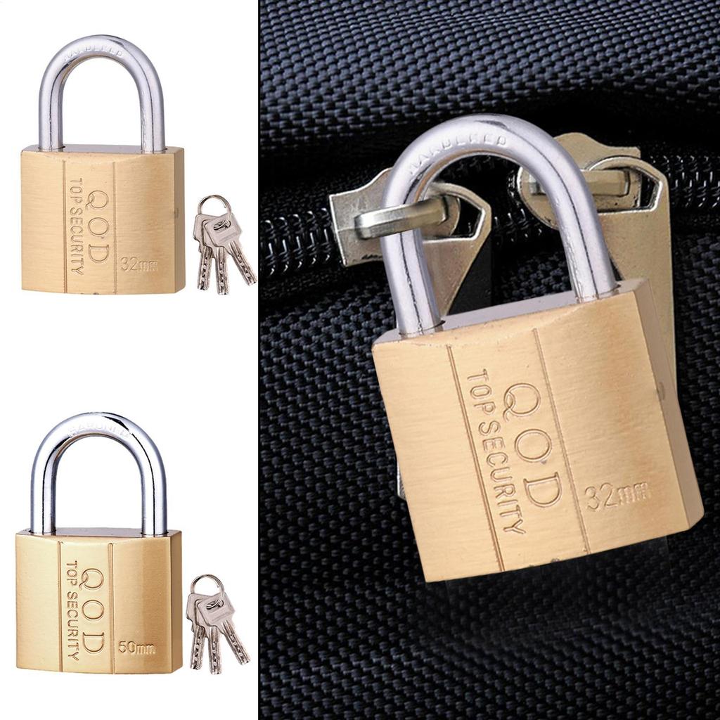 Metal Pad Locks with 3 Keys for Box Rustproof Gym Locker Home Improvement Hardware Luggage Lock Waterproof Lock and Key Set