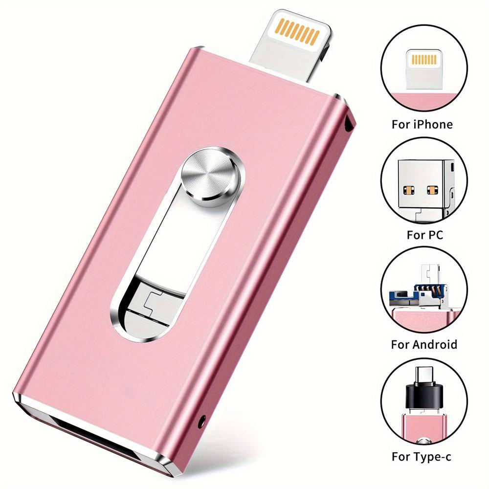 

Совместимый с Apple/Android OTG 3-в-1 USB-накопитель: 64 ГБ Высокоскоростной, Большая емкость, Металлический дизайн, Идеально подходит для мобильных телефонов и компьютеров. Set