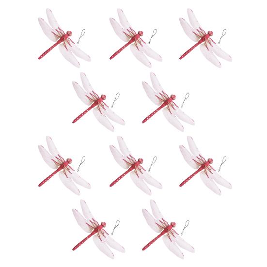 3D Simulation Dragonfly Outdoor Fake Dragonfly with Keychain Artificial Insect Model for Garden Yard Courtyard Patio Flower Beds