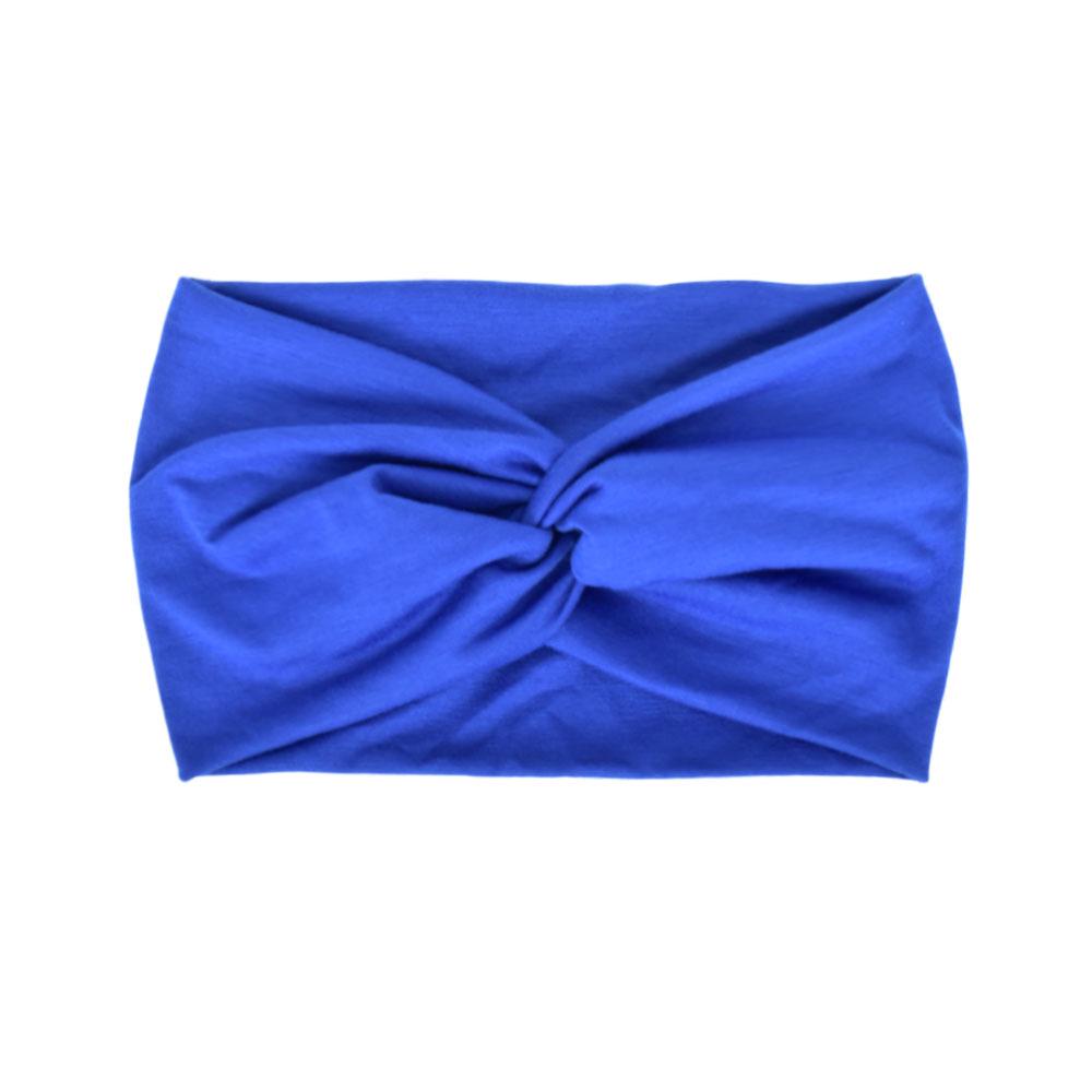 Faixa de cabeça elástica de ioga boêmia europeia e americana – acessório esportivo de cabelo com estampa cruzada de aba larga para mulheres