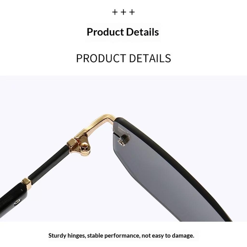 New Frameless Fashion Sunglasses Trend Rimless Cut Edge Shades Versatile Sun Glasses For Men Women
