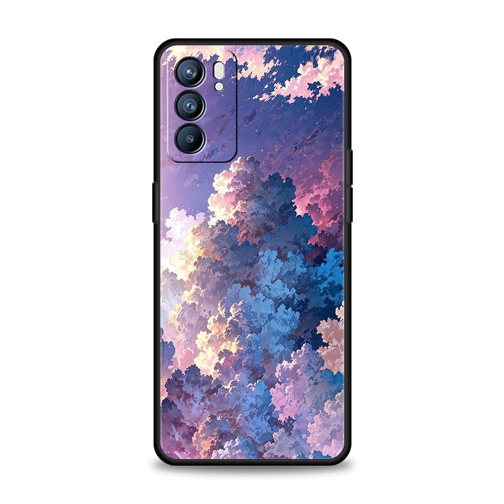 

fashion art sunset glow Phone Case For Oppo Reno13 Reno12 Reno11 F Reno10 Pro A54 5G Find X5 A53 A52 A9 A17 4G A79 A80 A98 Cover For Oppo Reno13 F