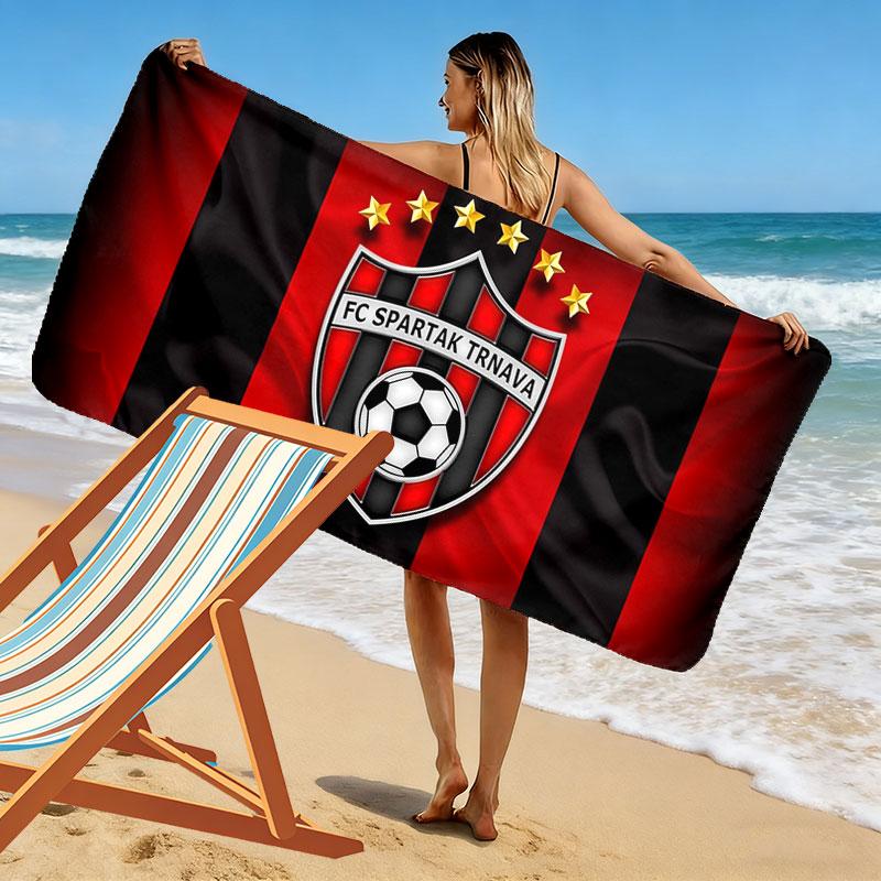 Asciugamano da Spiaggia Stampato FC Spartak Trnava, Asciugamano Grande Morbido ad Asciugatura Rapida per Spiaggia Campeggio Nuoto