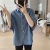 Women's Blouse Spring Summer Simplicity Design Sense Ladies Shirt lantern Sleeve Versatile Fashion Lady Cowboy Shirt