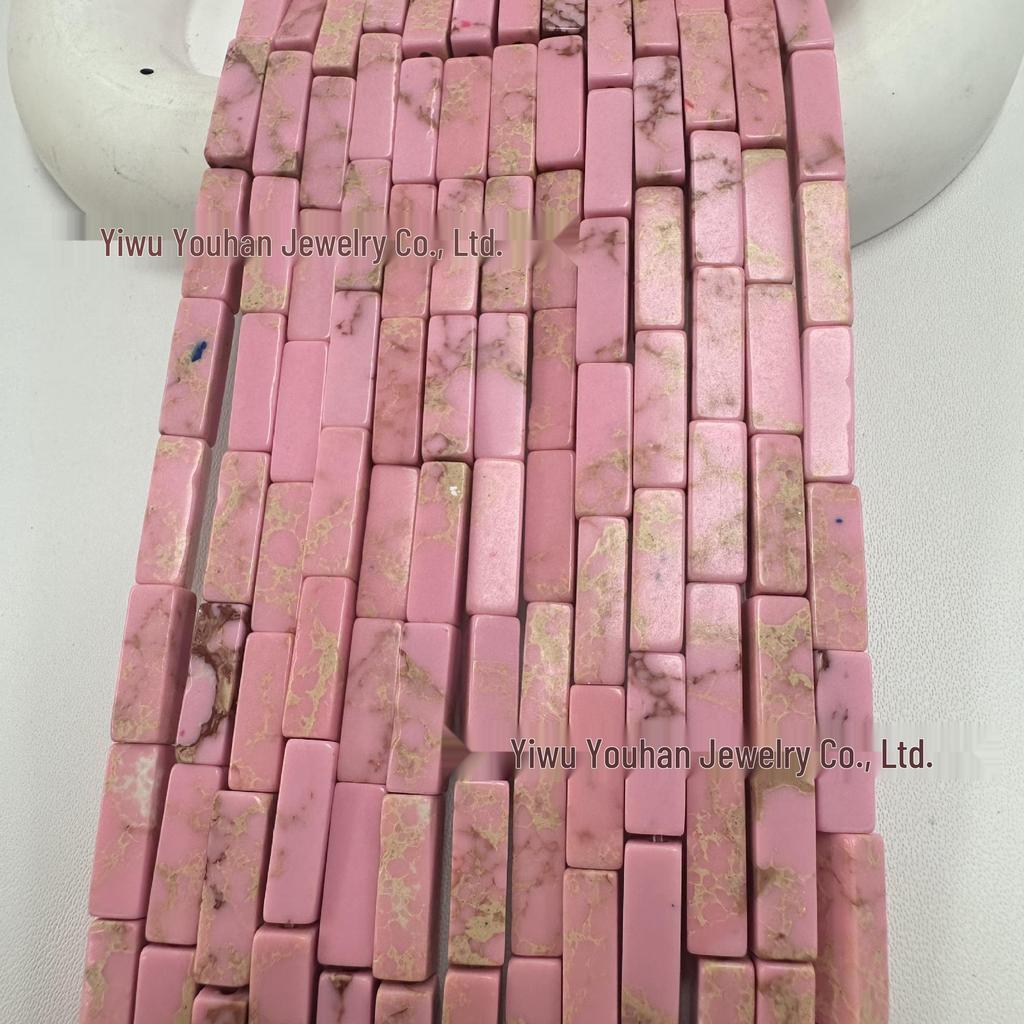 4x13mm Natural Stone Rectangle Bar Beads for DIY Jewelry and Bracelets