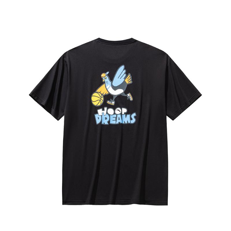 Anta Campus Knitted Comfortable Short Sleeve T-Shirt Unisex Tops 152531126-3