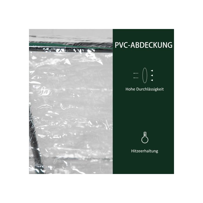 Szklarnia - MUVOE - 120x60x60 cm - PVC - Ochrona UV - Okna zwijane