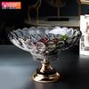 Flavinmci European Style Crystal Glass Double-Layer Fruit Bowl