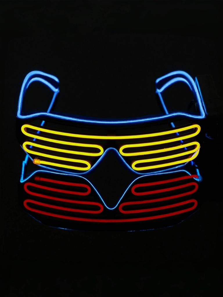 LED luminous glasses bar disco blinds atmosphere props party Cyberpunk sci-fi technology EL glasses glow (without batteries)