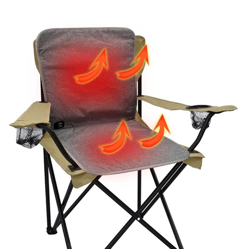 4 Zone Uniform Heating Seat Cushions USB for Comfortable Warmth in Back Waist and Legs During Outdoor Use