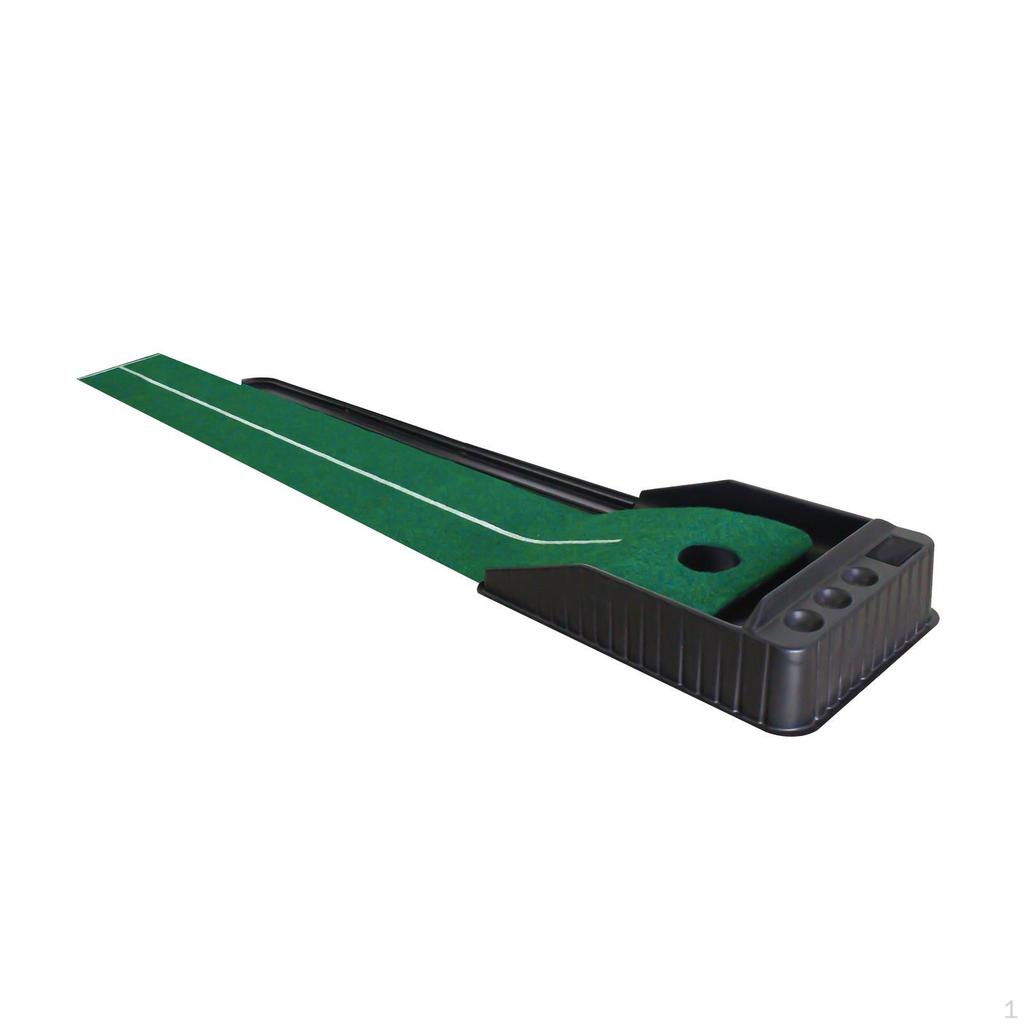 Golf Putting Mats, Training Aid Games with Ball Return Portable Mat for