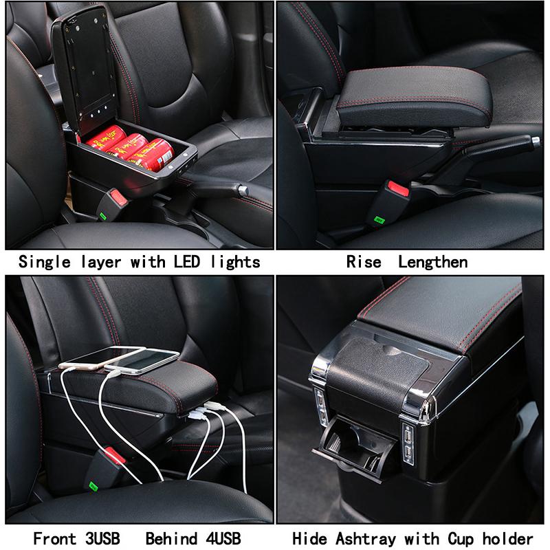 For Suzuki Swift Armrest Box For Suzuki Swift Car Armrest Car Accessories Interior Details Storage Box Retrofit Parts 2005-2023