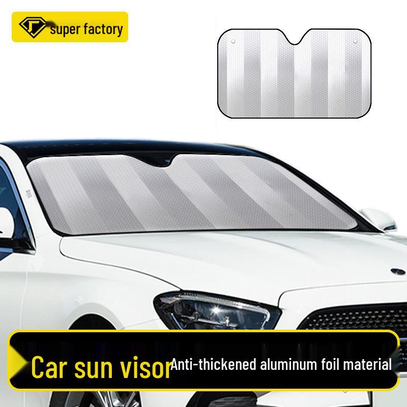 Aluminum Foil Car Sunshade Front Windshield Heat Insulation Visor