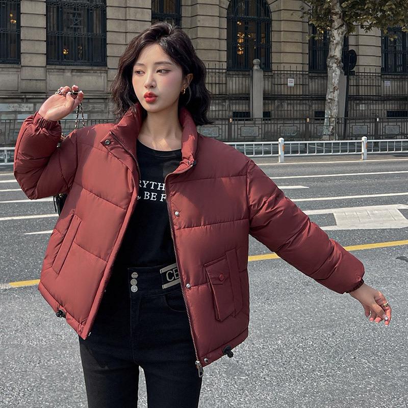 Short down cotton-padded clothes for women's winter new small thickened bread clothes fashionable stand-up collar warm small cotton-padded jacket