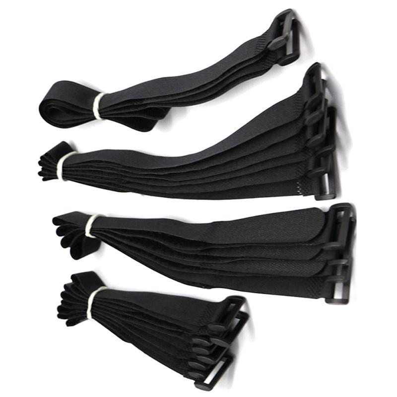 10 Pc 2*20Cm Reusable Fastening Bike Tie Nylon Hook & Loop Durable Multil Purpose Self-Adhesive High Quality Strap Cable Ties