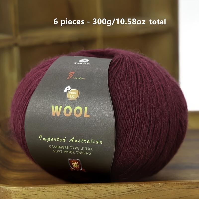 1PC Luxurious Wool Yarn Ultra Soft Anti-Pilling DIY Kit for Crochet & Hand Knitting Warm and Comfortable Wool Yarn 211g/10.58oz