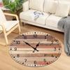 Clock Print Round Carpet Soft Circle Area Rug Non-Slip Living Room Coffee Table Sofa Floor Mat Bedroom Hanging Basket Chair Mats