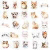 50 Watercolor Cat Stickers Cute Cartoon Cute Pet Cat Stickers Laptop Decoration