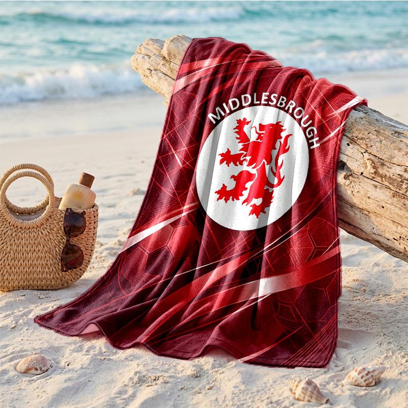 Asciugamano da Spiaggia in Microfibra Middlesbrough FC Asciugatura Rapida Assorbente Grande per Spiaggia Nuoto Viaggio