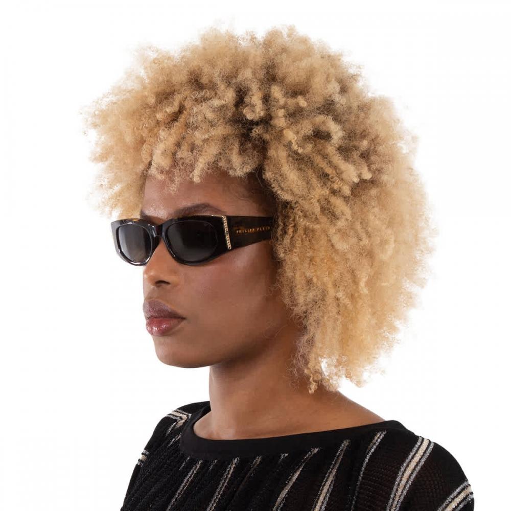 Philipp Plein Grey Oval Ladies Sunglasses Spp025s 0722 55 Multi