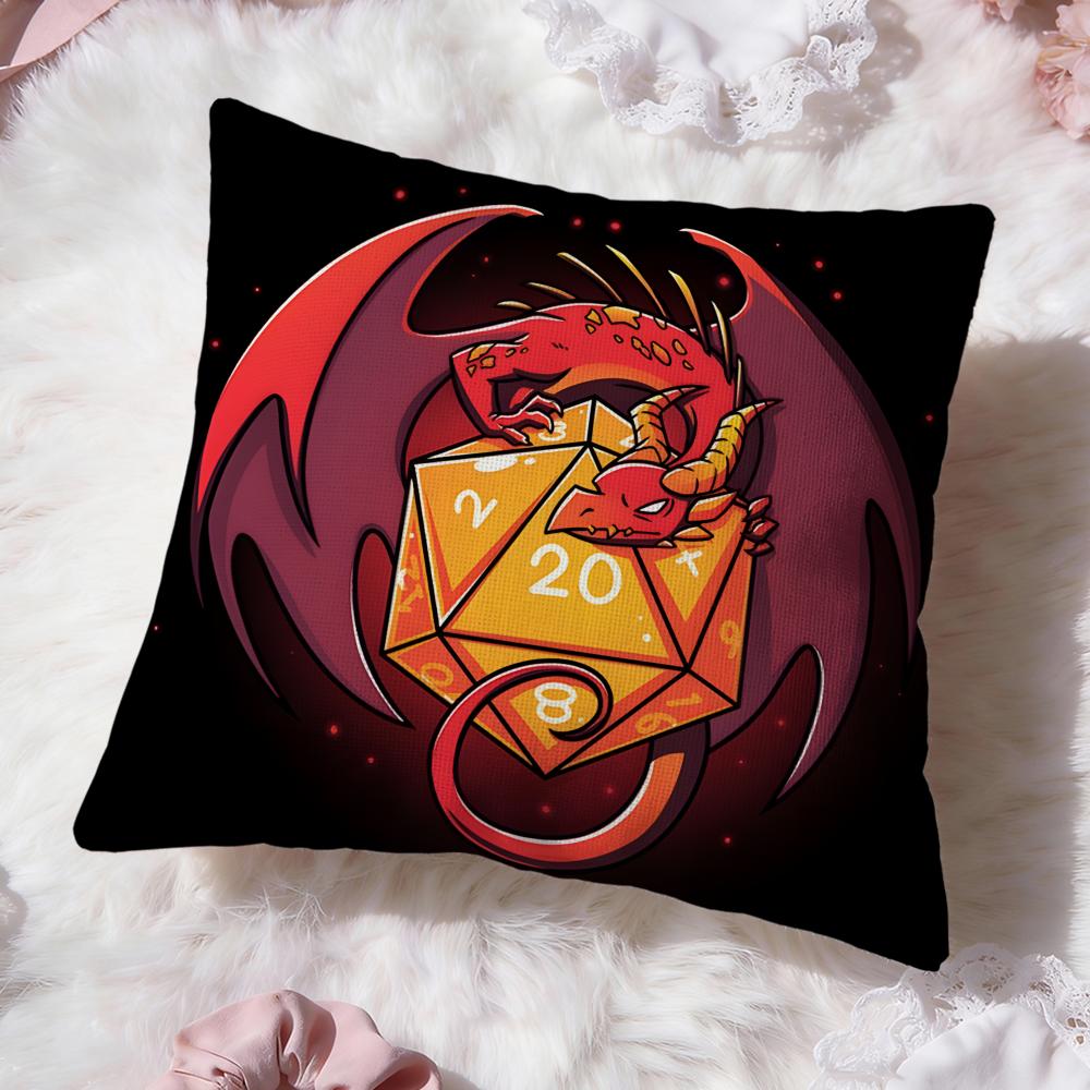 Game D-Dungeons & DragonsS Cushion Cover Premium Comfort Reversible Pillow Cove -Two in One Design for Any Room & Car Interior