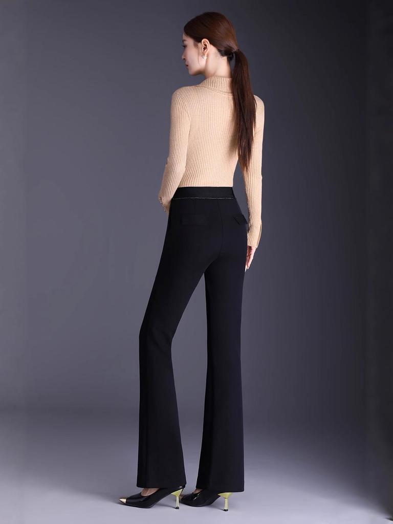 Women's Plus Size High Waist Fishtail Flare Pants - Slimming Autumn/Winter 2025 Trend