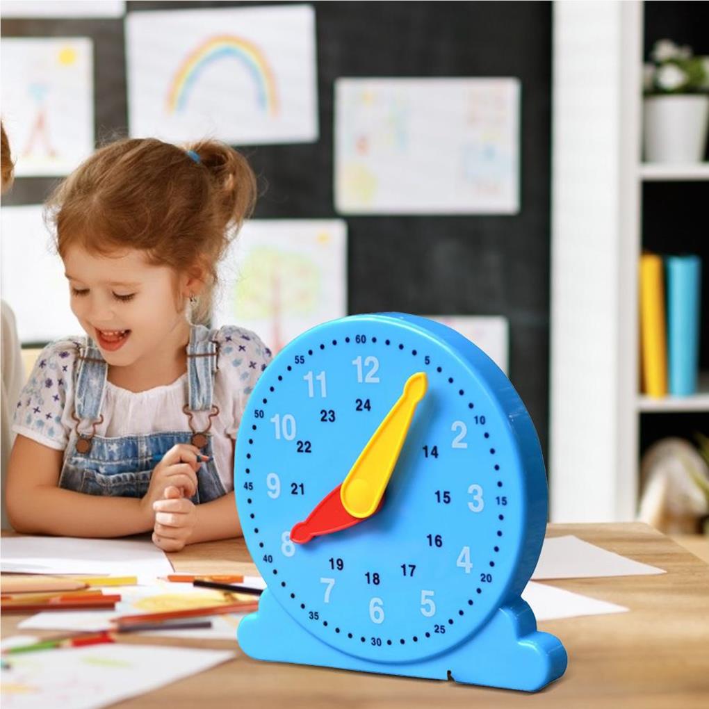 Children Educational Clock Toys Hour Cognition Preschool Teaching Aids Parent-child Learning Clock Model Adjustable Time