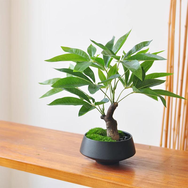 Simulation fake tree bonsai home living room Chinese sand table hotel porch landscaping decoration green plant ornaments