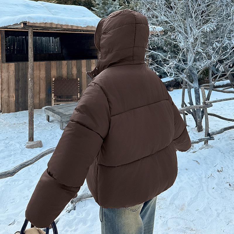 Winter Winter New Fashion Korean Version Hooded Warm Thickened Casual Bread Jacket