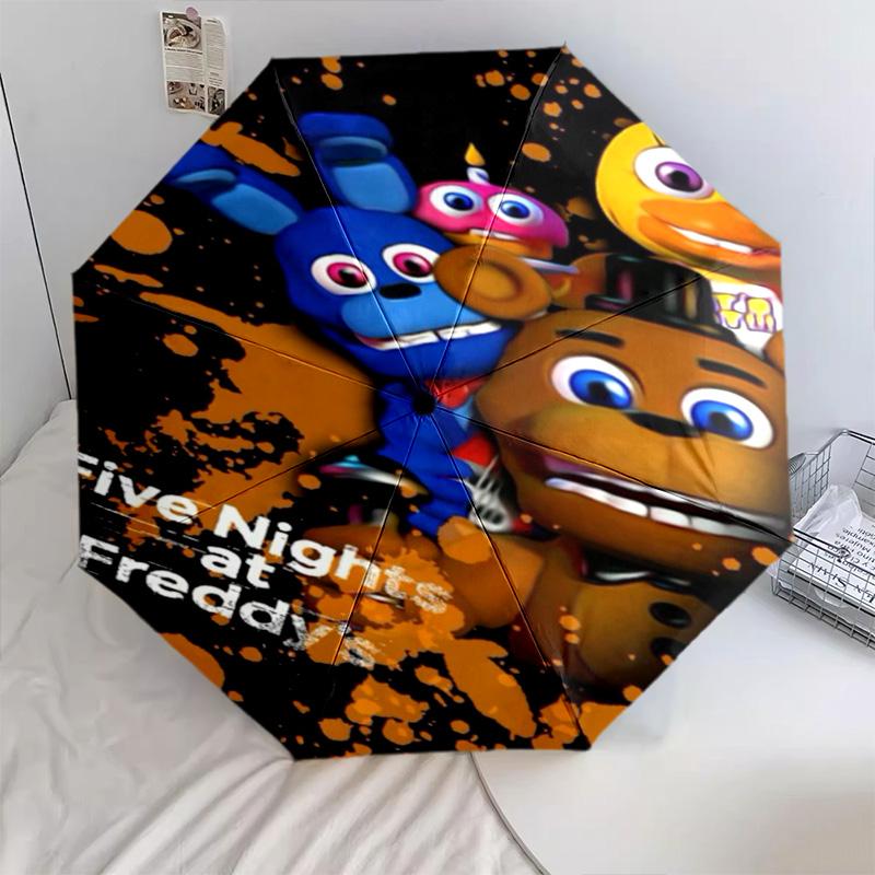 1PC Freddy's Rock Night Automatic Umbrella - Suitable Travel Outdoor Portable Umbrella Birthday Gift Daily Essentials