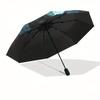 Gothic Raven and Skull Stained Cute Wall Art Decor Umbrella, Portable 3-Fold Compact Umbrella for Men & Women R126
