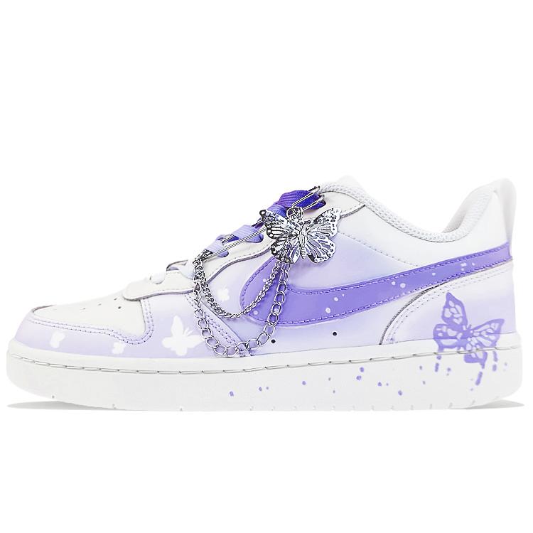 

Nike Court Borough Skateboard Shoes Women s Low top Purple/White BQ5448-100(Team40-GS) 40