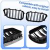 High Quality Silver Chrome Frame Double Slat Kindey Grille Front M Color Racing Grill For BMW 5 Series F10 F11 520i 535i 530i 540i 2010-2017