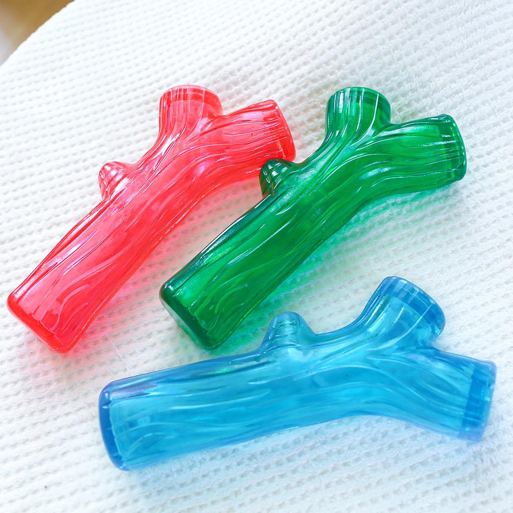 Dog Squeak Toy TPR Chew Twig Shape Toy with Squeaker Branch-shape Squeak Sound Toy Tree Crotch Style