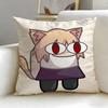 popular anime character Neco Arc Cushion Cover Soft & Easy-Wash Pillow Case – Versatile for Couch, Bed, Travel and Office