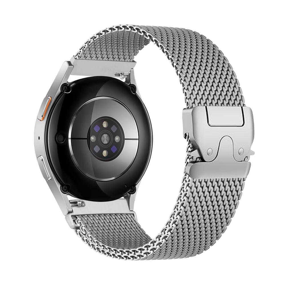 Для Samsung Galaxy Watch 7/4/5 Pro/6 classic/Gear s3 ремешок Парашютный металлический браслет ремешок HUAWEI GT 6 Pro/5/4/3 22мм 20мм ремешок 22mm watch strap серебряный