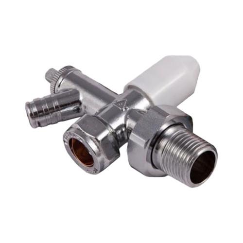 Securplumb Chrome Plated Radiator Valve & Drain Off