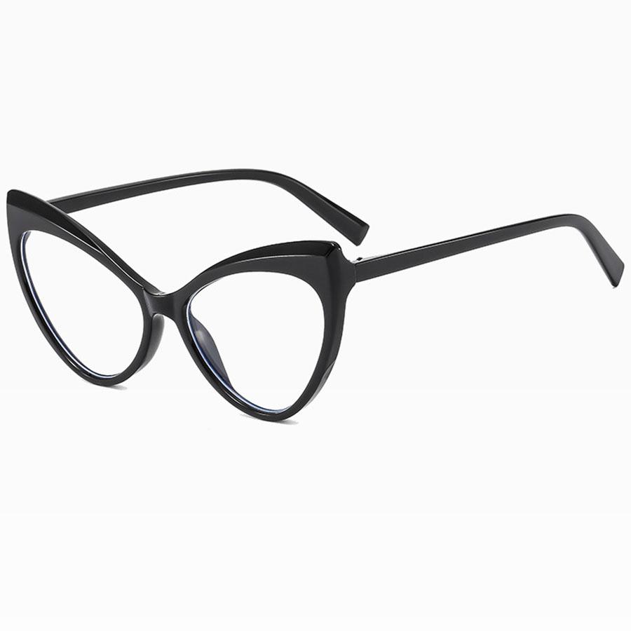 Dreieckiges Cat-Eye-Brillengestell mit großem Rahmen