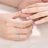 Copper Zirconium Bamboo Inlaid Ring Set - Fashionable, Simple, Light Luxury Sweetheart Couple Rings.