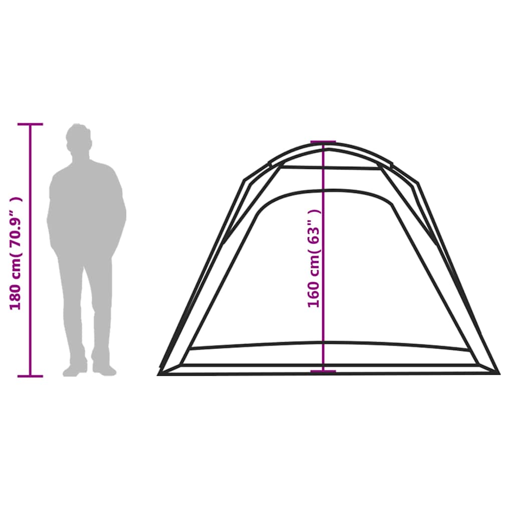 4 Person Camping Tent Green Quick Release Waterproof
