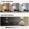 Hapfish Battery Operated Wall Sconces Decor Set of Two, Motion Sensor Rechargeable Cordless Wall Lights Indoor, Metal Magnetic Wireless Rotatable,