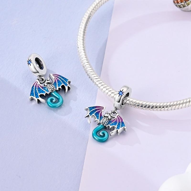 Original Charms Copper Fantasy Flying Dragon Pendants Fit Charms Plata Bracelets For Women Jewelry Making Diy Fine Gifts