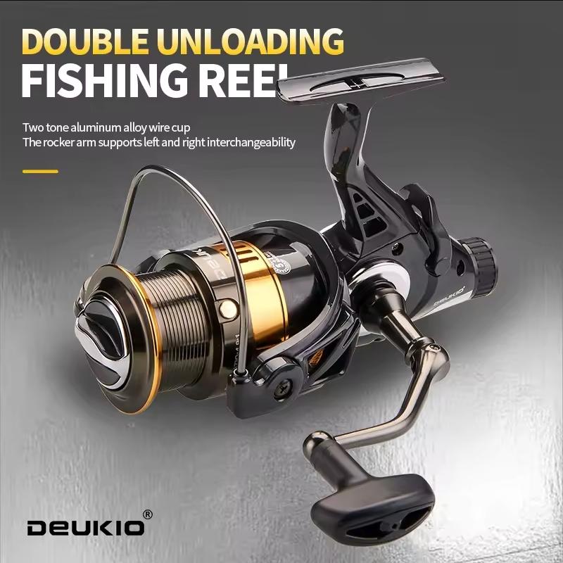 Portable All-metal Spool Fishing Reel Metal Spool Jigging Trolling Long Shot Casting and Salt Water Surf Big Sea Double Drag Spinning Rod Lure Reel