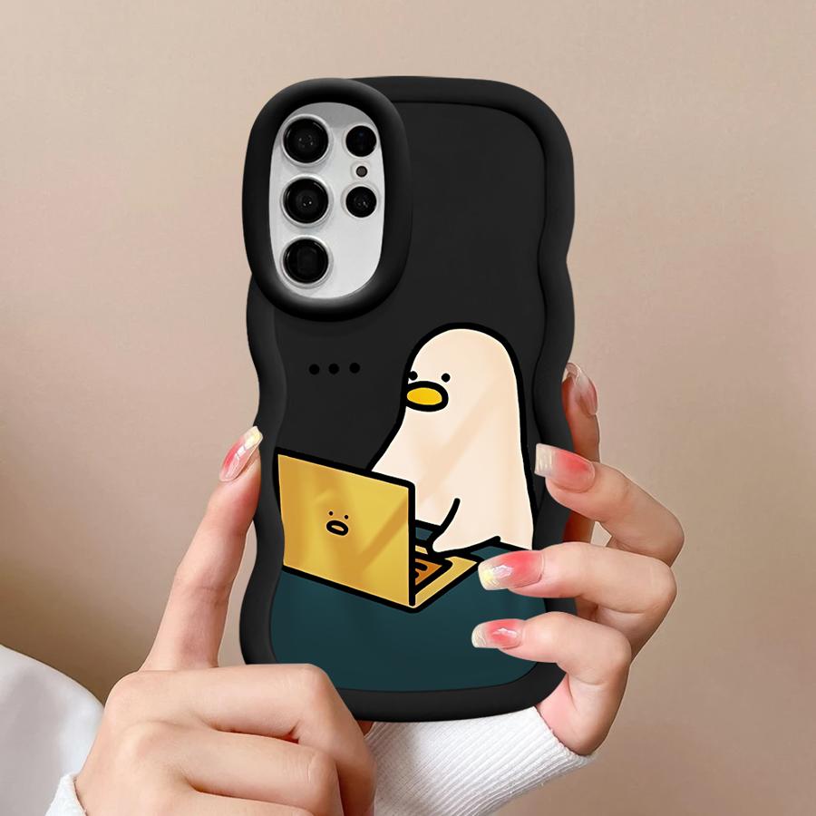 Cute Duck Case for Samsung Galaxy S20 FE S25 A26 S23 Plus A25 S22 Ultra S21 S24 Soft Phone Cover A54 A55 A36 A24 A34 A35