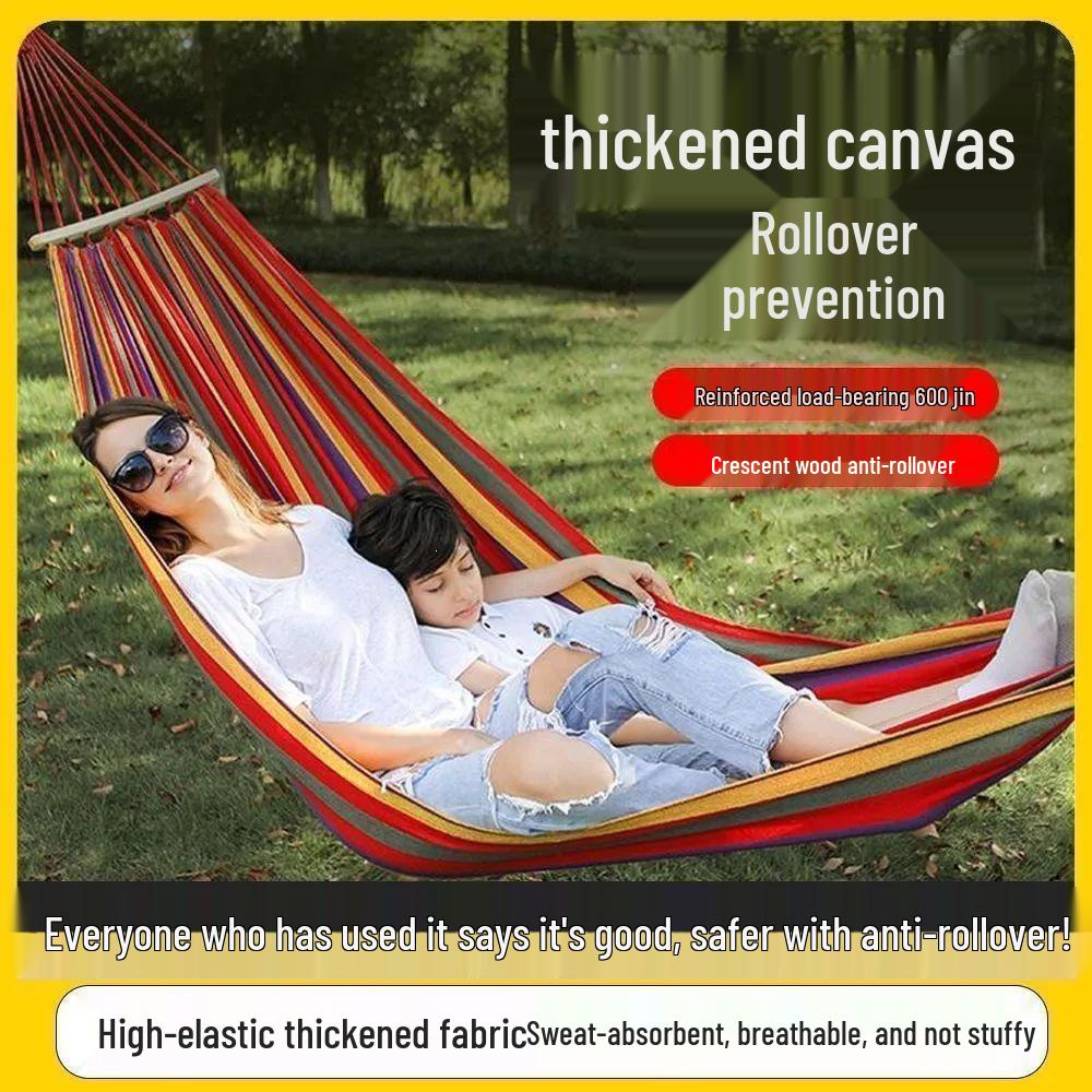Portable Anti-Rollover Hammock for Camping - Adult/Child Wilderness Nap