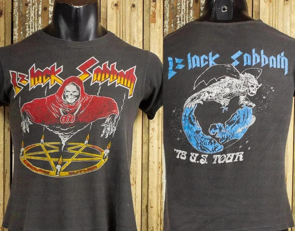 Vintage Black Sabbath 1978 US Tour Parking Lot Style  Reprint S-4XL Unisex T-Shirt L