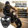 Motorcycle Goggles Face Shield Skull Mask with Goggles Full Face Tactical Mask for Motocross Helmet Moto Ghost Decor Accessories