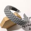 3CM Vintage Women Lattice Headband Lady Girls Sponge Press Hair Hoop Female Casual Shopping Head Wears Hair Accessories