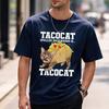 Taco Cat rückwärts gelesen ist Tacocat Meme Lustiges Katzenliebhaber T-Shirt Vintage Y2k Oberteil Harajuku Kawaii Kleidung Hohe Qualität Baumwolle