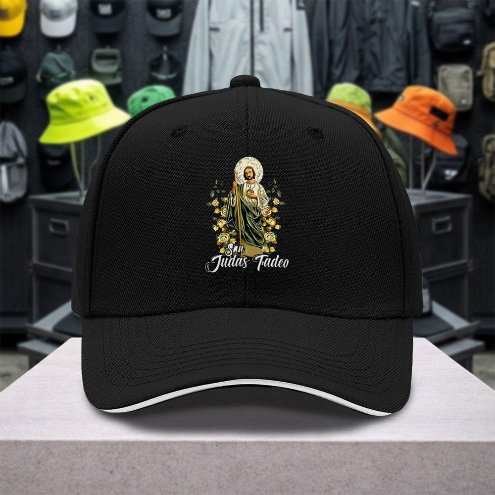 pc St Jude Pattern Sandwich Cap Unisex Easy Lightweight Adjustable Outdoor Baseball Cap Suitable for Sports Casual And